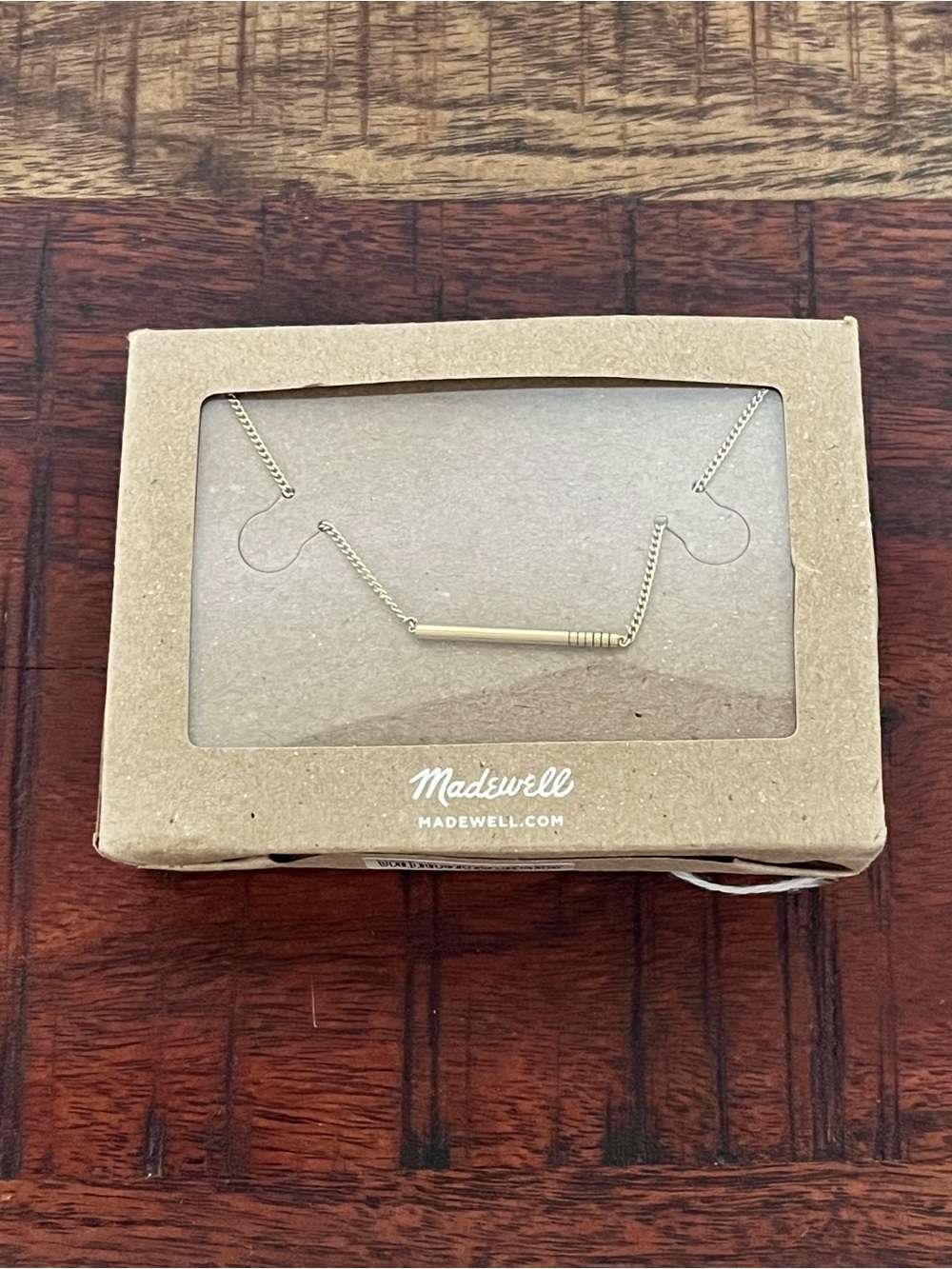 Madewell Gold Bar Pendant Necklace